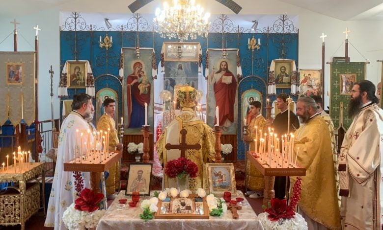 Archbishop Makarios of Australia at the Ukrainian Parish of Saints Basil and George in Newcastle