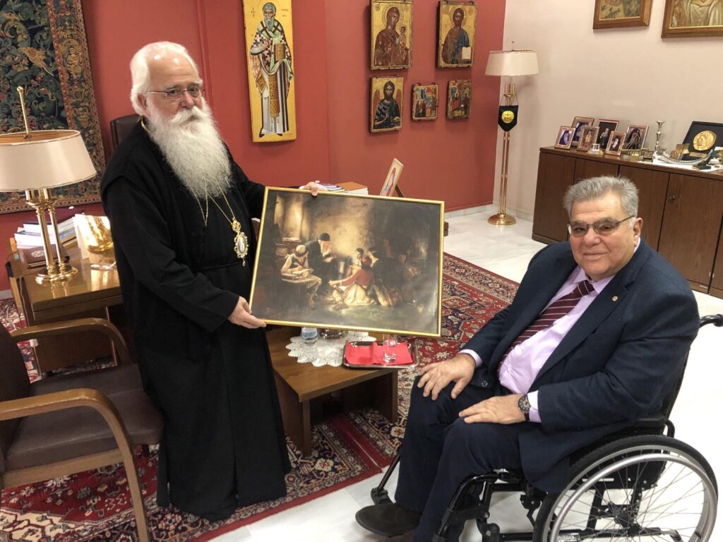 Συνάντηση του Μητροπολίτη Δημητριάδος με τον Πρόεδρο της Πατριωτικής Ένωσης