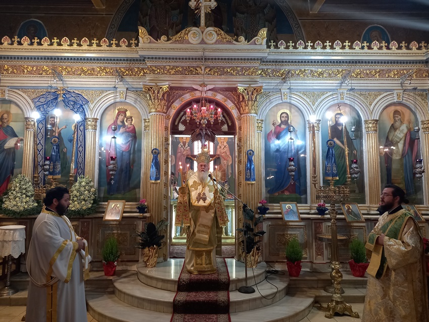 Η Τιμία Κάρα του Αγίου Σωφρονίου στον πανηγυρίζοντα Ι.Ν. Αγίου Ιωάννου Δερβενίου
