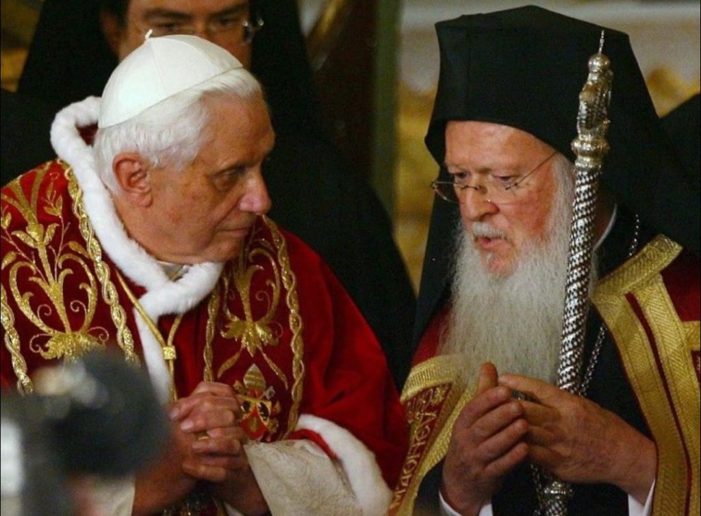 قداسة البطريرك المسكوني عن البابا بنديكتوس