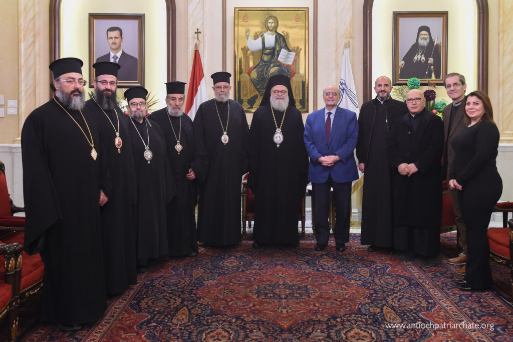 ‎البطريرك يوحنا العاشر يستقبل أمين عام مجلس كنائس الشرق الأوسط.