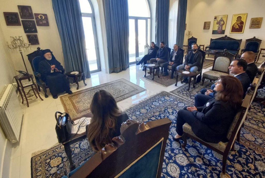 استقبل سيادة متروبوليت بيروت وتوابعها المطران الياس عوده وزير الإعلام المهندس زياد المكاري الذ