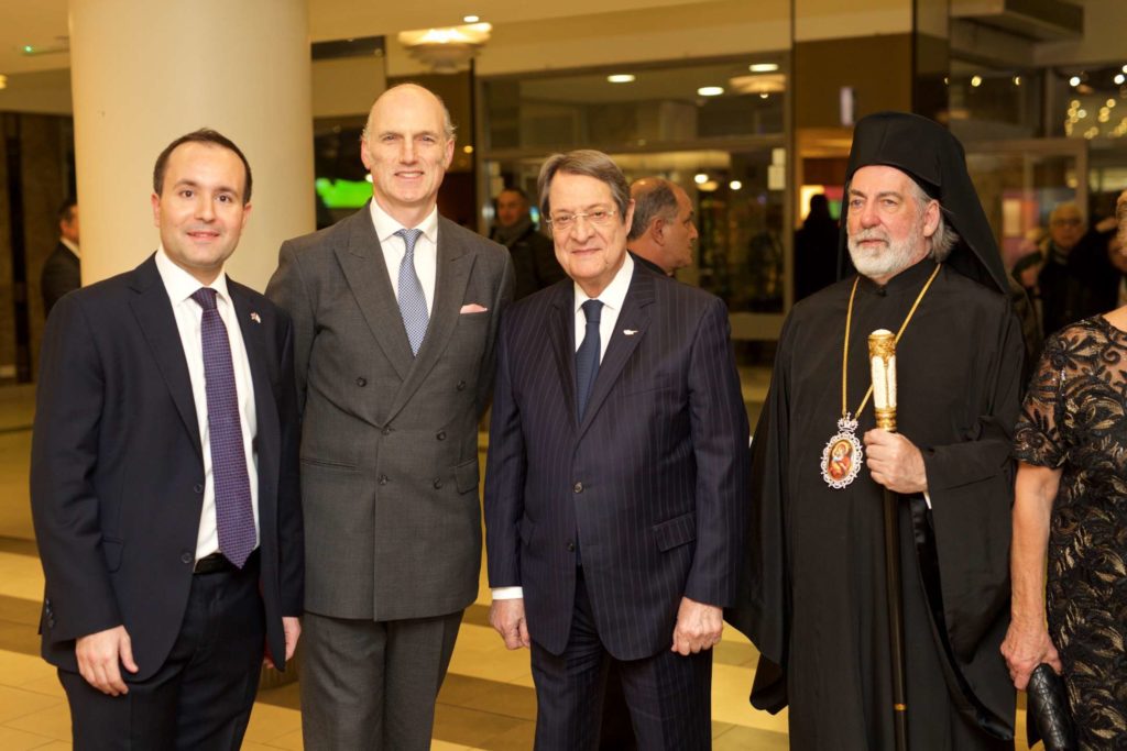 Ο Αρχιεπίσκοπος Θυατείρων στο δείπνο προς τιμήν του Προέδρου της Κύπρου