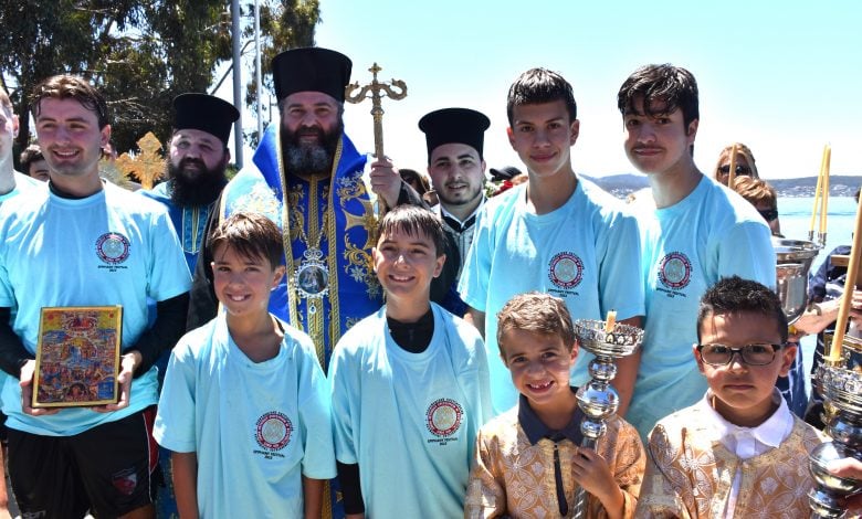 Bishop of Charioupolis Bartholomew performs annual Sanctification of the Waters ceremony in Hobart