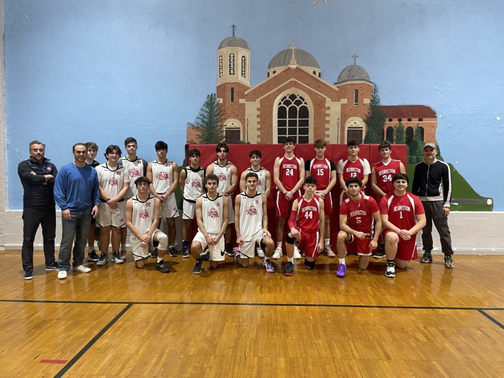 Αγώνας μπάσκετ μεταξύ των ενοριακών ομάδων της Αρχιεπισκοπής Αμερικής