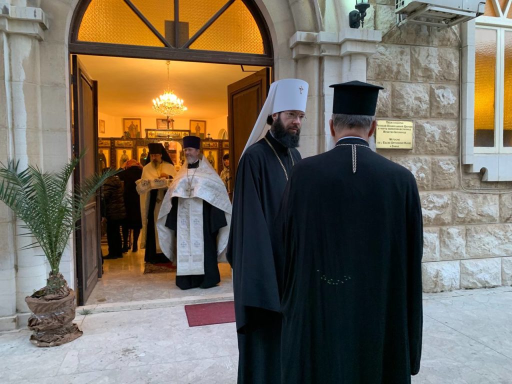 Блаженнейший Патриарх Антиохийский Иоанн X и митрополит Волоколамский Антоний посетили Подворье Русской Церкви в Дамаске