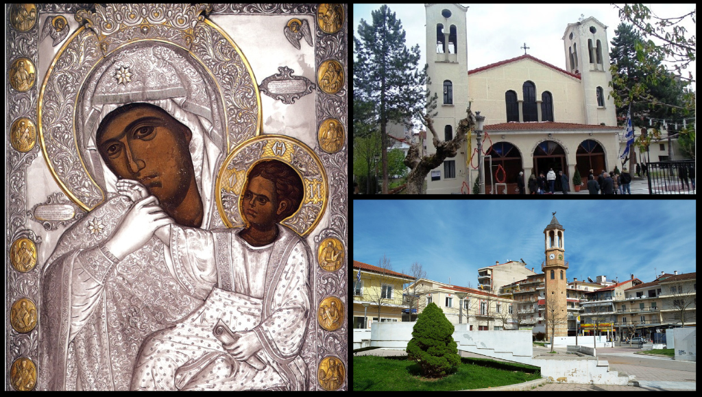 Exact replica of wonder-working icon of Panaghia Paramythias conveyed today to Grevena