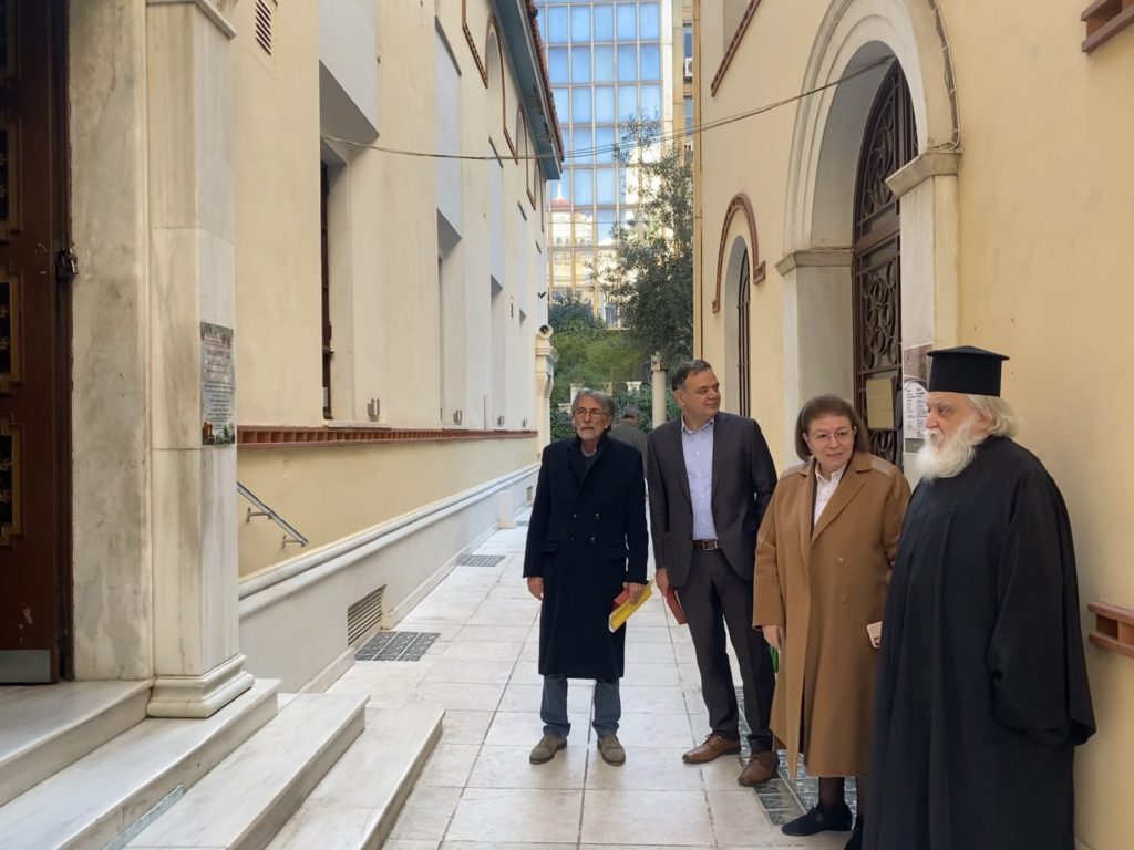 Αυτοψία της Υπουργού Πολιτισμού και Αθλητισμού Λίνας Μενδώνη στον Ι.Ν. Ζωοδόχου Πηγής