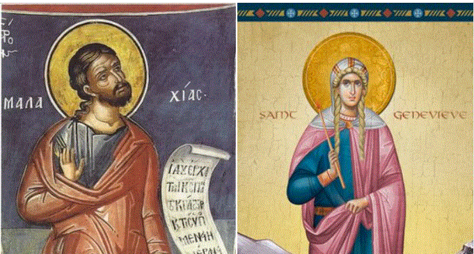 Profeti Malakia. Dëshmor Gordi – Oshënare Gjenovefa në Paris – Dëshmore Thomaidha