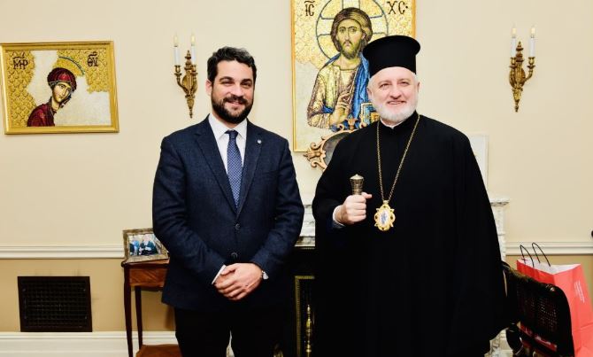 Archbishop Elpidophoros Welcomes Mayor of Chania