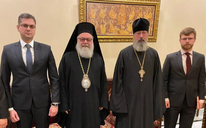 Patriarch of Antioch John X receives representative of Russian Orthodox Church in Damascus