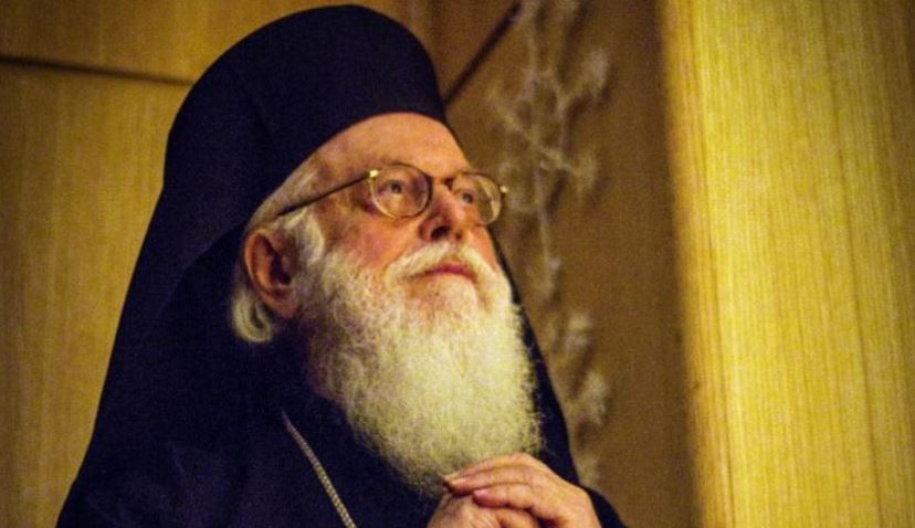 Best wishes to Archbishop of Albania Anastasios by clergy, laity