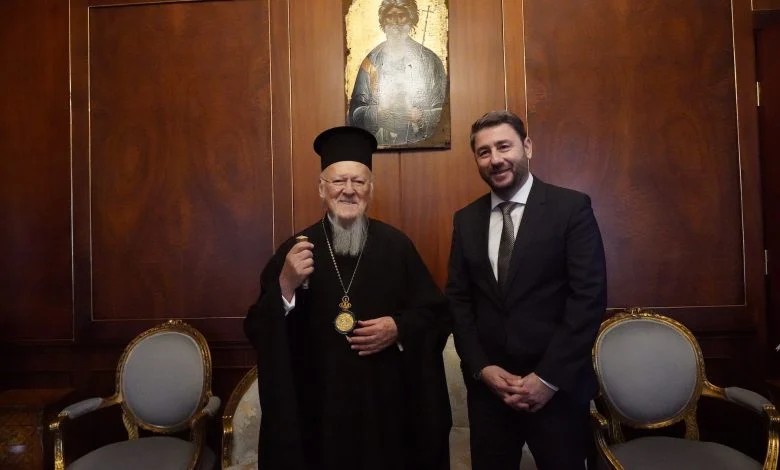 Meeting of the Ecumenical Patriarch with the President of PASOK-Movement for Change