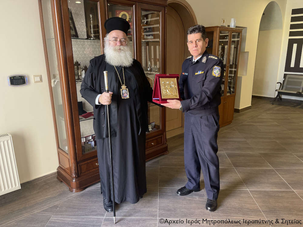 Επίσκεψη του νέου Αστυνομικού Διευθυντή Λασιθίου στον Μητροπολίτη Ιεραπύτνης