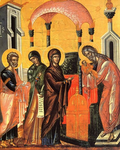 Paraqitja e Zotit tonë Jisu Krisht në Tempull (Ipapandia). Dëshmor i ri Jordani i Trebizondës