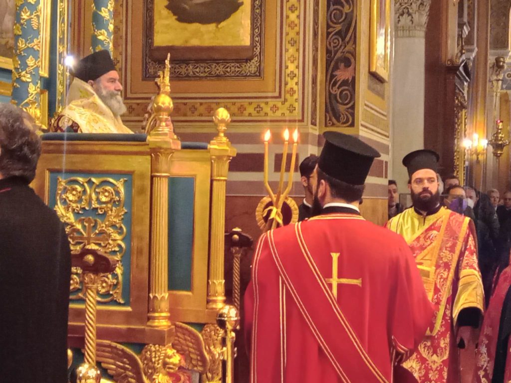 Ο Εσπερινός της Αγίας Φιλοθέης στη Μητρόπολη Αθηνών