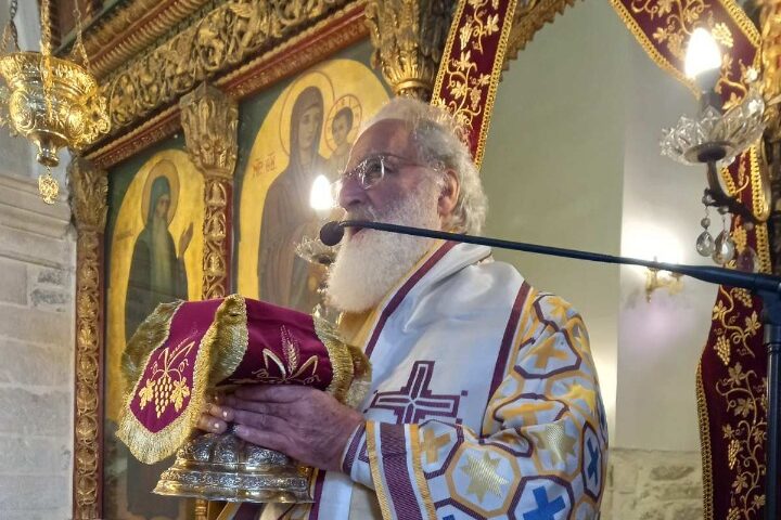 Ο Μητροπολίτης Αρκαλοχωρίου στον Ι.Ν. Αγίου Αντωνίου Σκινιά την Κυριακή του Ασώτου