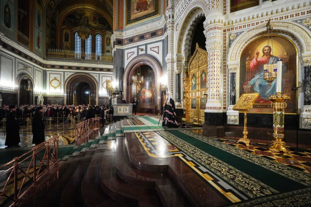 Патриаршая проповедь в понедельник первой седмицы Великого поста после великого повечерия в Храме Христа Спасителя