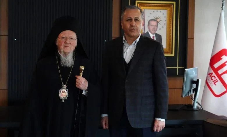 The Ecumenical Patriarch presented the Governor of Istanbul with financial aid for the earthquake victims