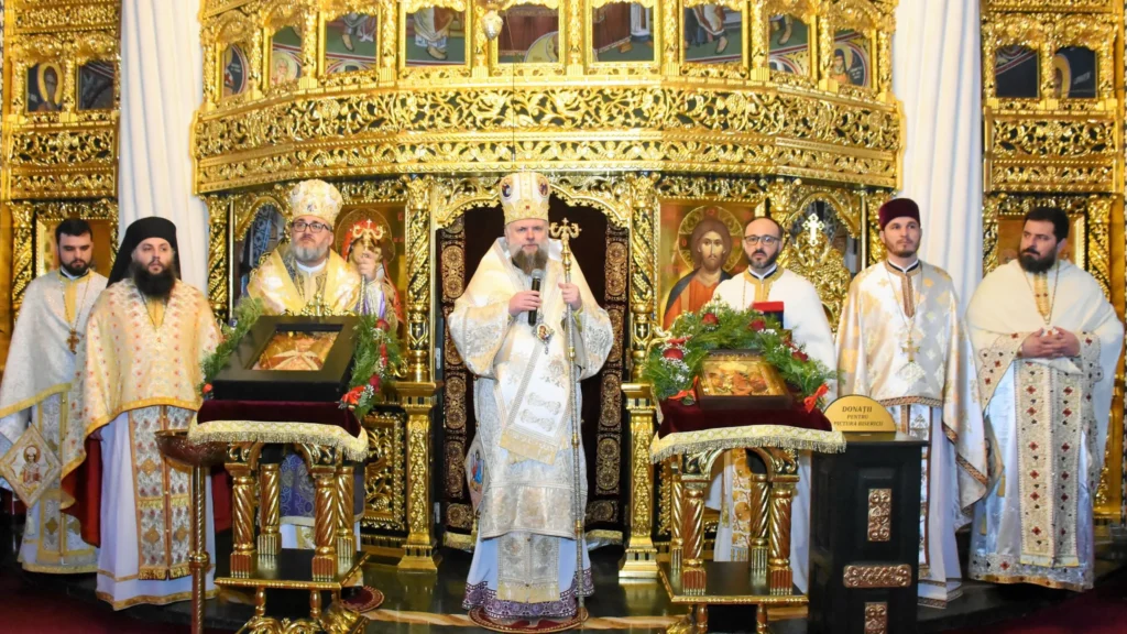 Mitropolitul celor două Americi și Episcopul Giurgiului au slujit la o parohie ocrotită de Sf. Brâncoveni