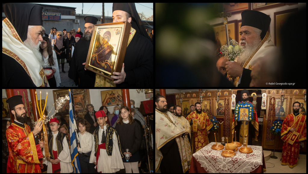 Exact replica of Holy Icon of Cincture of the Panaghia Translated from Mount Athos to western Thessaloniki parish of St. Polycarpos