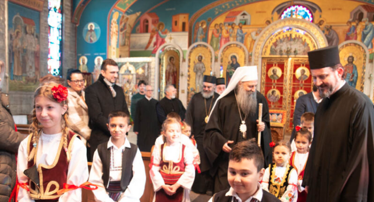 Патријарх Порфирије посетио Саборни храм Васкрсења Христовог и Академију Светог Саве у Чикагу