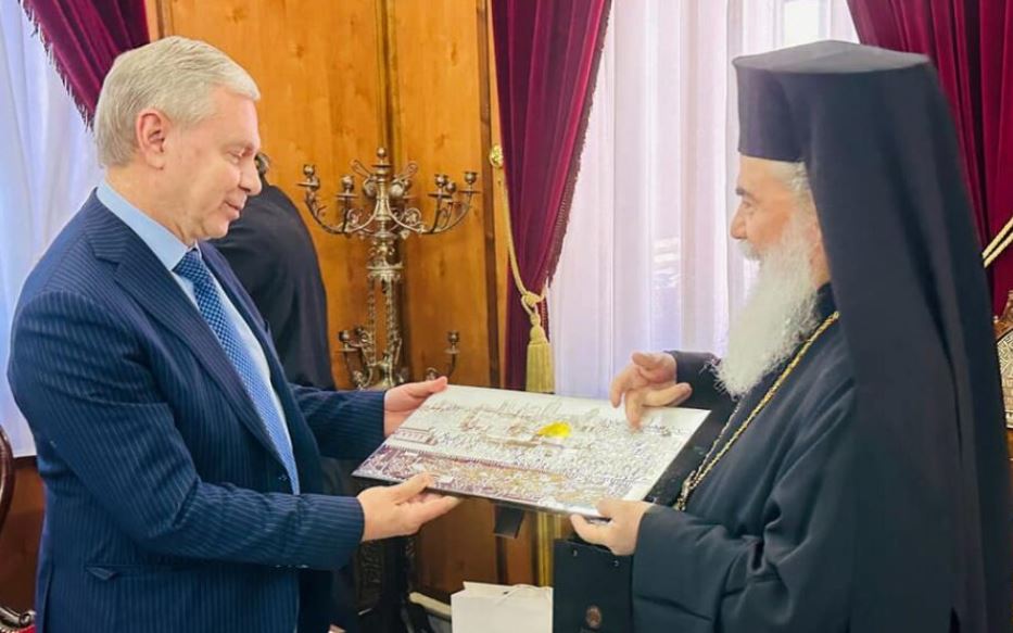 السيد سيرجي شيريمين وزير حكومة مدينة موسكو ورئيس إدارة العلاقات الخارجية والاقتصادية والدولية لمدينة موسكو يزور البطريركية