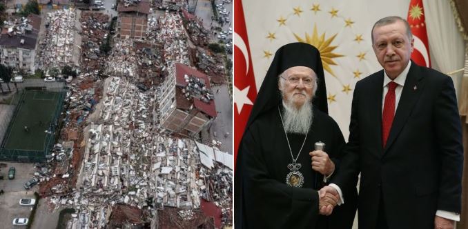 ‎رسائل تعاطف من قداسة البطريرك المسكوني بعد الزلزال المدمر