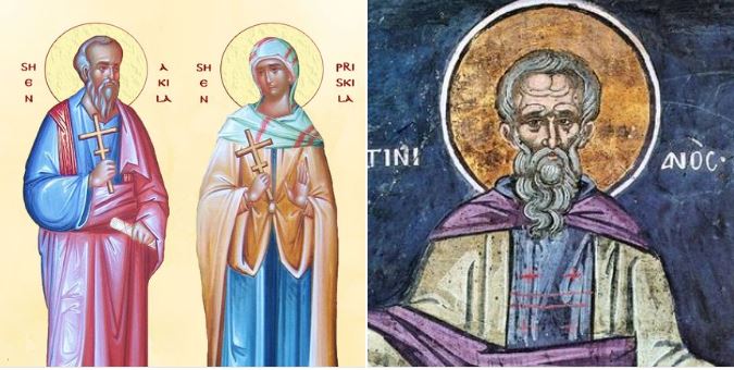 Apostujt Akila e Priskila nga të 70-t. Oshënar Martiniani. Episkop Evlogji i Aleksandrisë