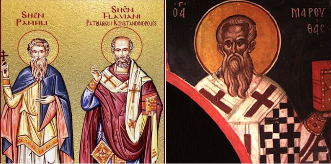 Dëshmor Pamfili dhe shokët e tij. Flaviani i Konstandinopojës. Oshënar Maruthai Episkop në Persi