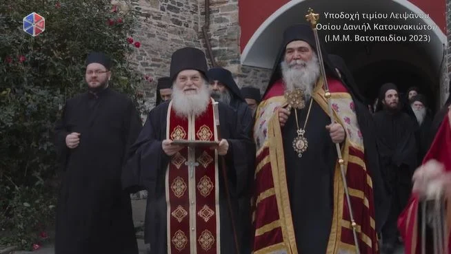 Holy Relic of St. Daniel Katounakiotis translated to the Holy & Great Monastery of Vatopedi