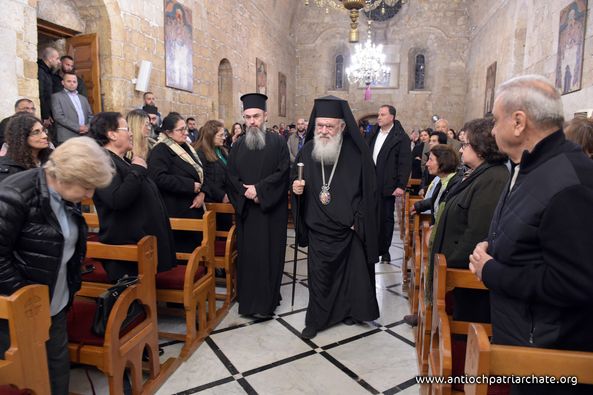 صلاة النوم الكبرى في دير سيّدة البلمند البطريركيّ بحضور رئيس أساقفة أثينا والوفد المرافق.