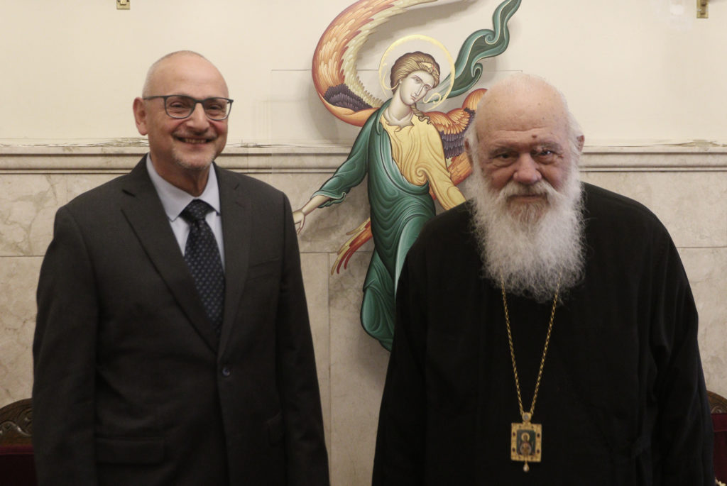 Ο Αρχιεπίσκοπος Αθηνών υποδέχθηκε τους Πρέσβεις του Ισραήλ και της Βρετανίας στην Ελλάδα