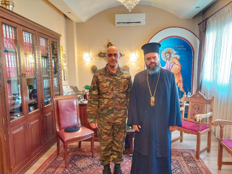 Στον Μητροπολίτη Μαρωνείας ο νέος Διοικητής της 21ης Τεθωρακισμένης Ταξιαρχίας