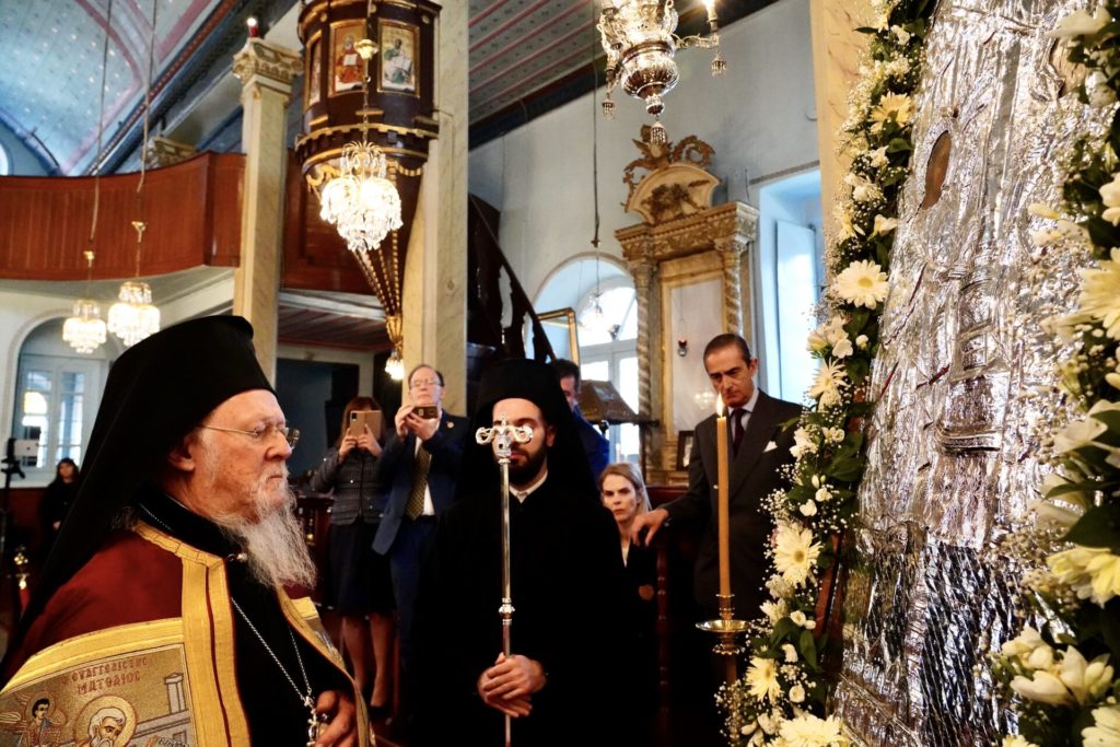 Ο Οικουμενικός Πατριάρχης στον πανηγυρίζοντα Ι.N. Ευαγγελισμού της Θεοτόκου του Βαφεοχωρίου