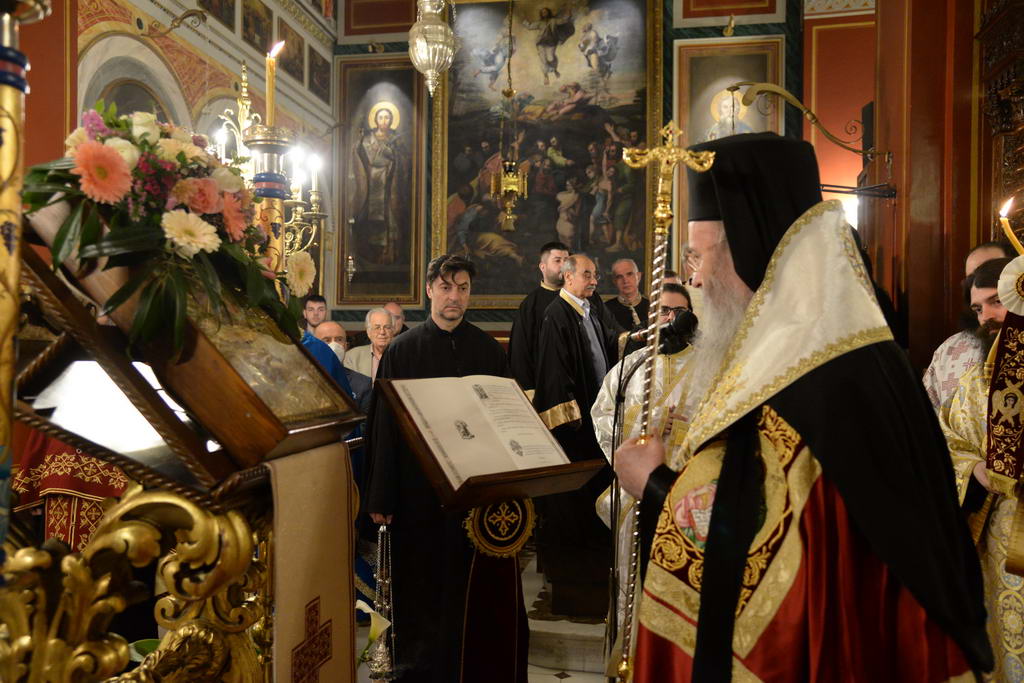 Ο Ναυπάκτου Ιερόθεος στην Ευαγγελίστρια των Πατρών