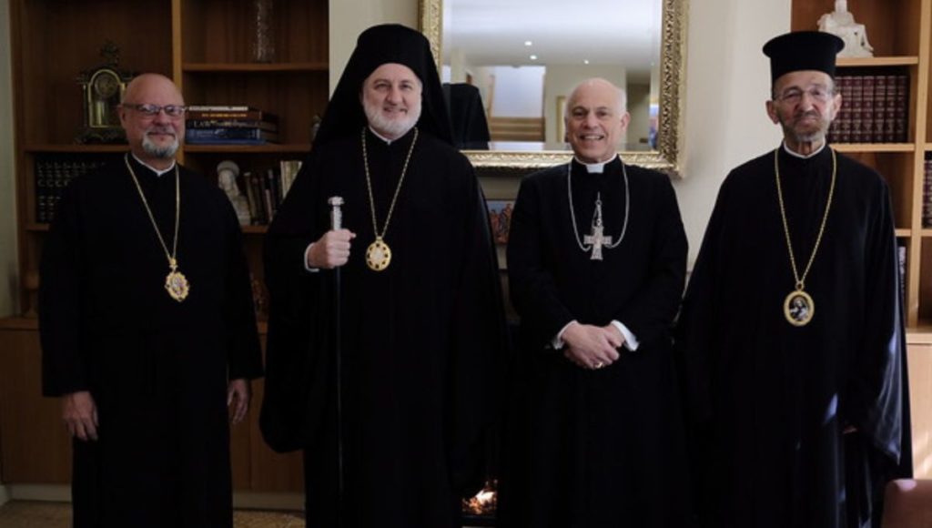 Archbishop Elpidophoros Meets with Catholic Archbishop of San Francisco Salvatore Cordileone
