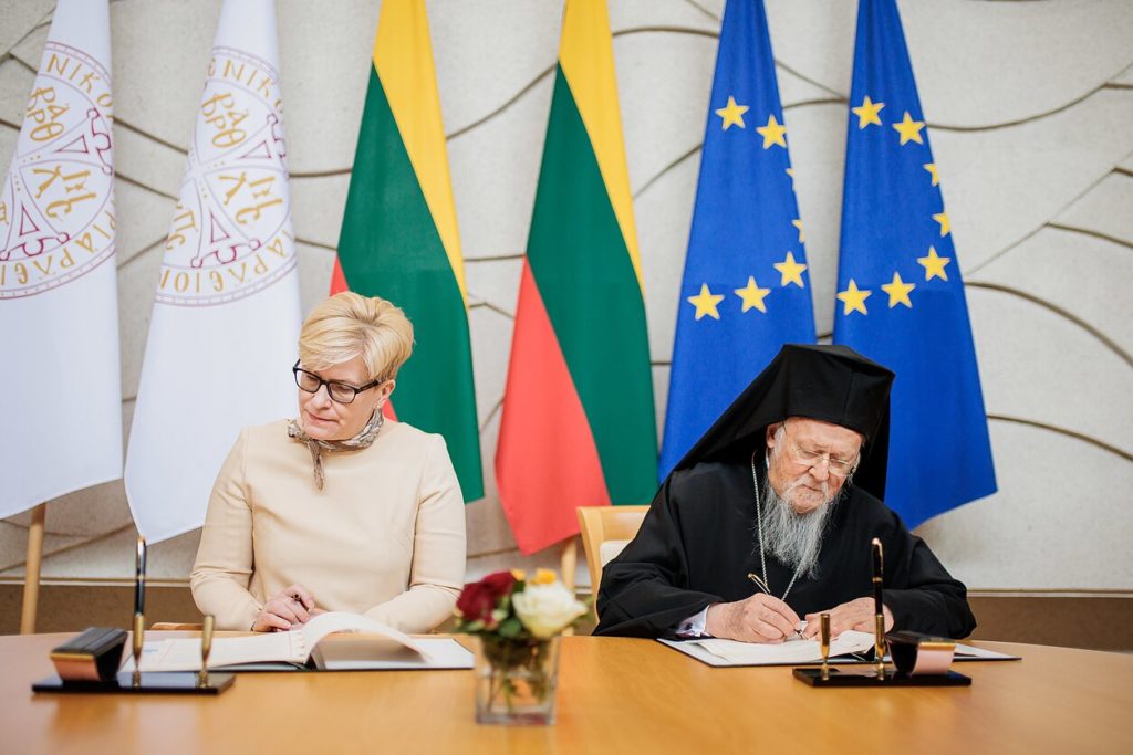 Ιστορική υπογραφή Συμφωνίας μεταξύ της Λιθουανικής Κυβέρνησης και του Οικουμενικού Πατριαρχείου