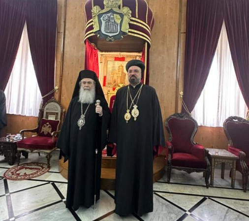 Ο Πατριάρχης Ιεροσολύμων υποδέχθηκε τον νέο Αρχιεπίσκοπο της Συριανικής Εκκλησίας