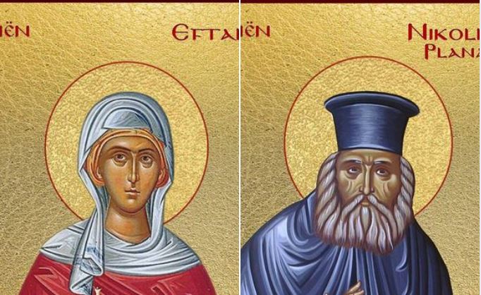 Dëshmorët Isihi, senator, dhe Eftalia. Oshënar Nikolla Plana. Omologjet Kiondi. Hierodëshmor Theodhoti