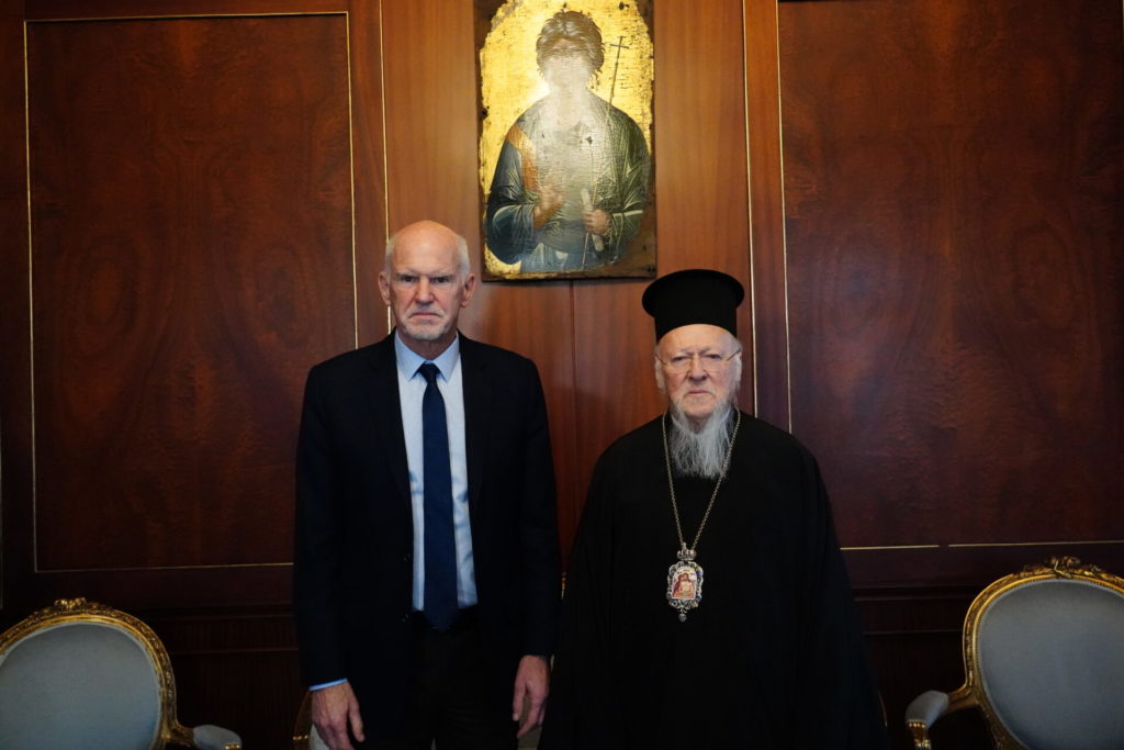 Συνάντηση Οικουμενικού Πατριάρχη με τον πρώην Πρωθυπουργό της Ελλάδος Γεώργιο Παπανδρέου