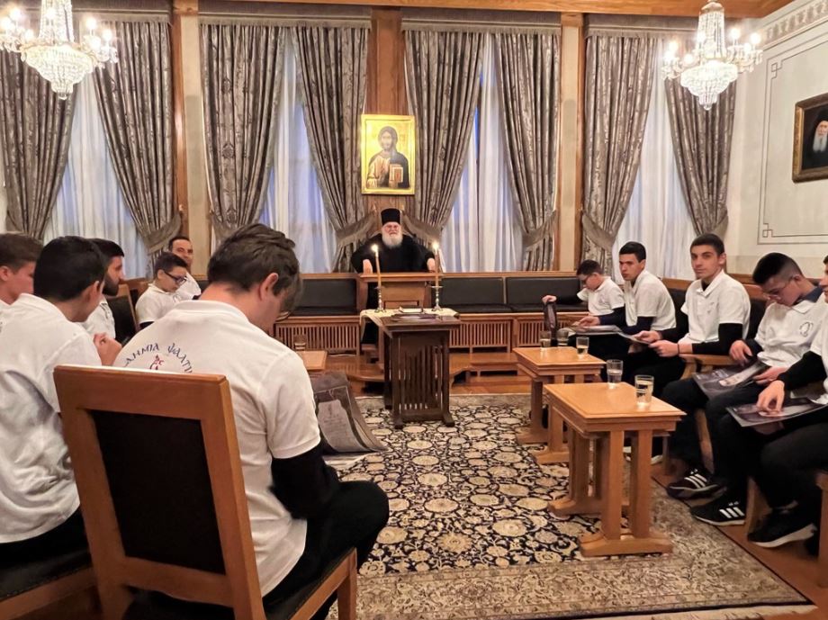 Choristers of Byzantine choir Eirmos at Vatopedi