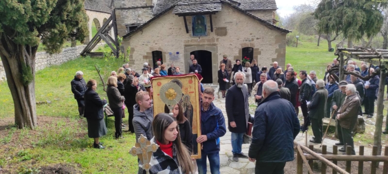 Περιφορά Αγίων Εικόνων στην Ιερά Μονή Παναγίας του Σπηλαίου Γρεβενών