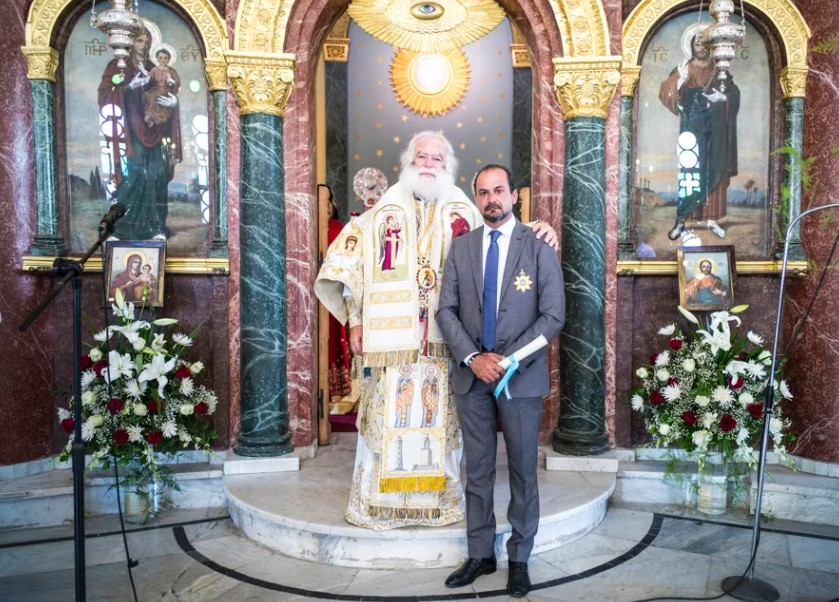 Ο Πατριάρχης Αλεξανδρείας τίμησε τον Πρόεδρο του Ελληνικού Ναυτικού Ομίλου Καΐρου