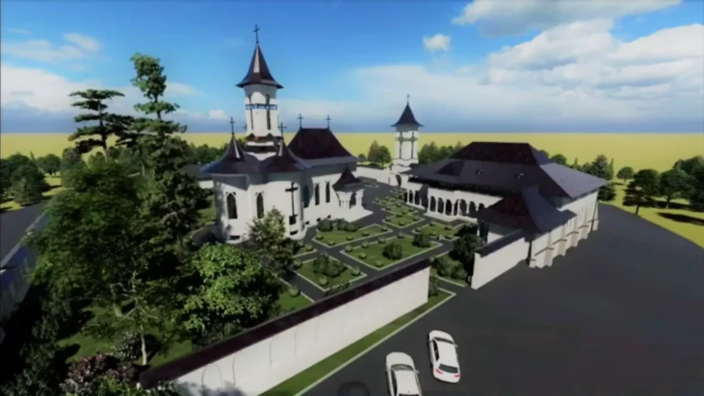 Cum va arăta Complexul Monahal de la Costești, Rep. Moldova. Biserica este deja construită