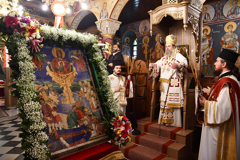 Ο Μητροπολίτης Ιερισσού στην Παναγία Γαλατίστης