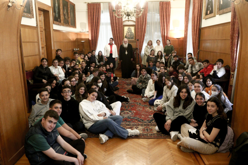 Μαθητές του Μαράσλειου επισκέφθηκαν τον Αρχιεπίσκοπο Ιερώνυμο (ΦΩΤΟ)