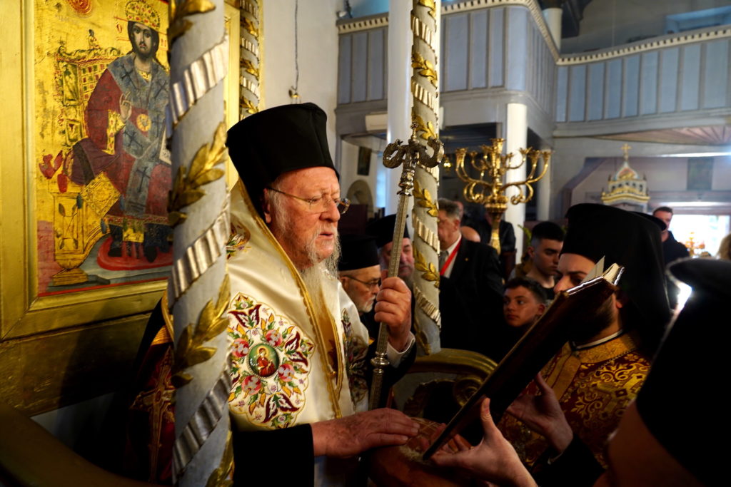 Χοροστασία του Οικουμενικού Πατριάρχη κατά τον Εσπερινό της Κυριακής των Βαΐων στην Ίμβρο