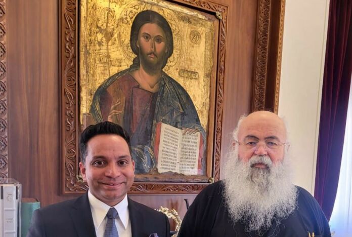 Συνάντηση του Αρχιεπισκόπου Κύπρου με τον ιδρυτή της οργάνωσης «Hope For Children»