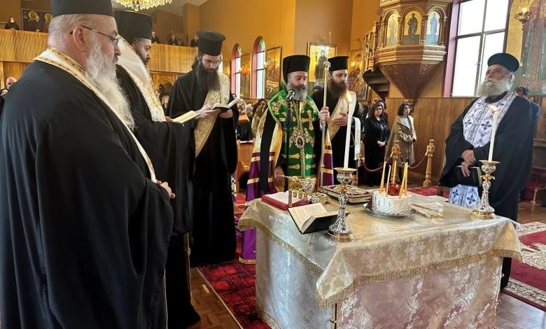 The Sacrament of Holy Unction conducted by His Eminence Archbishop Makarios of Australia in Canberra